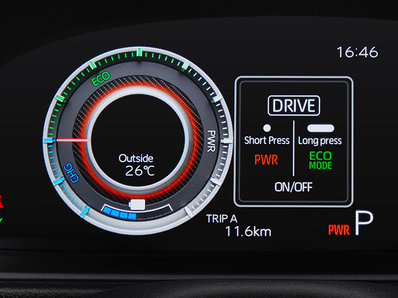 Endearing Drive Mode (ECO, Normal, Power) (All S Type)